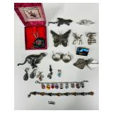 #5220 Large Silver Lot incl. Bracelets, Earrings, & Pendants