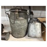 Oil and cans with spouts