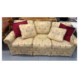 Floral Sofa with accent pillows