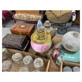 Victorian Lamp Parts, Humidors, etc.
