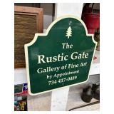 the Rustic Gate Fine Art Sign