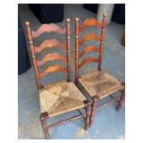 Ladder Back Cane Bottom Chairs