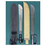 Small selection of military related, including US NMK2 machete