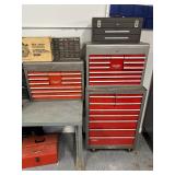 Craftsman chest on chest rolling toolbox full of hand tools