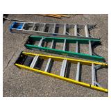 Several Fiberglass Step Ladders