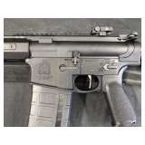M-Lok handrails, iron sights, 