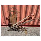 Antique Childs Sled, Cultivator, etc.
