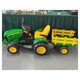John Deere Electric Riding Toy Tractor with Wagon
