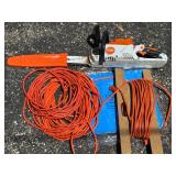 Power Extension Cord, Stihl Electric Chain Saw with Battery 