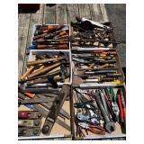 Flats of Hand Tools incl. Players, hammers, etc.