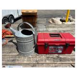 Galvanized Watering Can & Tool Box