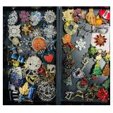Costume Jewelry Incl. Broaches, Christmas, Rhinestone, 