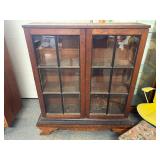 Antique China Cabinet 2 door with carved Base