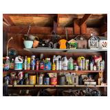 Lots of Lubricants, Oils, Garden Related, Bird Feeders, etc.