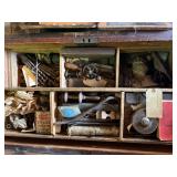wood planes, saws, drill bits,