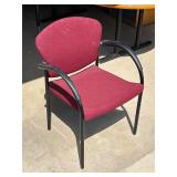Lot #23 (8) Red Upholstered Armchairs