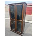 #619 Antique Double Door Bookcase with Adjustable Shelves