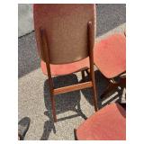 #569 Lot of 6 Broderna Sorheim Chairs, Norway 1960 (sun damaged fabric) but in good shape