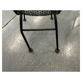 #546 Lot of 2 Vintage Russell Woodward 'Sculptura ' Lounge Chair with a Mess Seat and Iron Legs