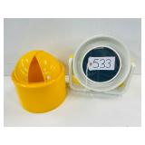 #533 Lot of 2 Incl. MCM Observatory 'Dome Master' Ice Bucket, 1970s Clairol Lighted Make-up Mirror