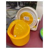 #533 Lot of 2 Incl. MCM Observatory 'Dome Master' Ice Bucket, 1970s Clairol Lighted Make-up Mirror