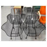 #545-#546 Lot of 2 Vintage Russell Woodward 'Sculptura ' Lounge Chair with a Mess Seat and Iron Legs