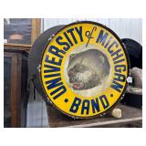 #547 University of Michigan Rose Bowl Era Marching Band 28 ' Base Drum with Wolverine Painted 