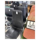 #570 Lot of 4 'Viggen Johson ' Swivel Sleek Back Chairs Johanson Design Molded Shell and White base