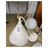 #608  Lot of 3 Incl. 1960's T.V. Antenna, 2 MCM Drop Down Lights