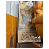 #612 1970's Framed Bull Fighting Poster