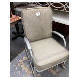 ##631 Vintage MCM Aluminum Glider/Daybed & (2) Chairs by J.R. Bunting Glider Co. with side tables