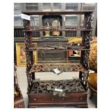 #455 and #458 Victorian 4 Shelf Scroll Work Shelf - Lot of 4 Cast Iron Brackets 