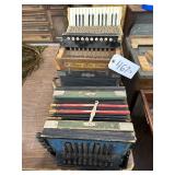 #467 Lot of 3 Victorian Accordions makers Incl. Bruno, V. Kunc Mor.Ostrava & Hohner