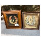 #468 2 Beautiful Victorian Floral Shadow Boxes