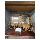 #489 Brass Cherib Face Wall Sconces