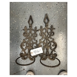 #456 2 Cast Iron Lantern Brackets