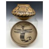 Gloria H DEZ Pottery + African Dragonfly Bowl