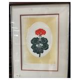 Limited Edition Embossed Geranium Print by Fernando Torm