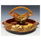Roseville Pottery-  Brown Freesia