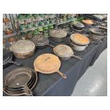 Lots of Cast iron Pans, Skillets, Waffle Makers, Cornbread, etc.