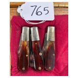 #765 Lot of 3 Case XX Knives incl. Model 620091/2, Model 62009R, Model 620091/2