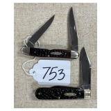 #753 Lot of 2 Case XX Knives incl. Model Muskrat and Model 620311/2