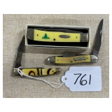 #761 Lot of 3 Knives Case incl. Model 3318HE, XX Model 3254, (no lot number for third)