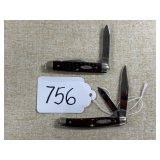 #756 Lot of 2 Case XX Knives incl. Model 6244 and Model 62793S