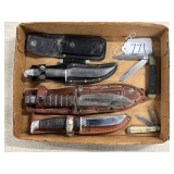 #771 Large Vintage Knife Lot incl. Case 366 Knife, CI Panther,Western, etc. 