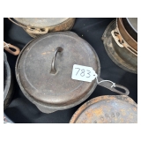 #783 Griswold No. 8 Cast Iron Skillet w/ No. 8 Cast Iron Lid