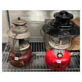 #828-29 Sears Model 476.74070 Red Gas Lantern - Roebuck And Co.