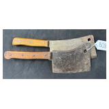 #808 Group of 2 Vintage Meat Cleavers #2 incl. Briddle & Lakeside