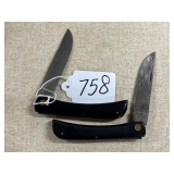 #758 Lot of 2 Case XX Knives incl. Model 2138 (both)