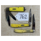 #762 Lot of 3 Case XX Knives incl. Model 32991/2, Model 31048, Model 31048